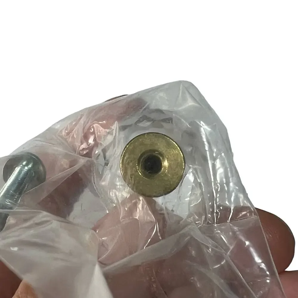 Vintage round glass drawer knob pull handle with gold detail